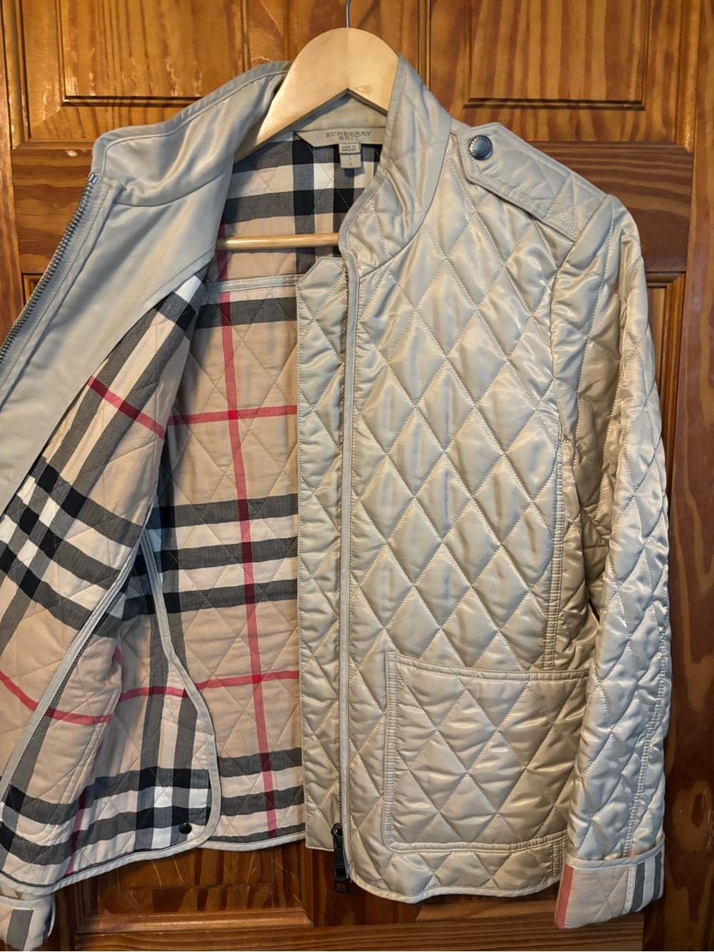 Burberry Brit Nova Check Jacket Full Zipper Size L - Picture 2 of 6